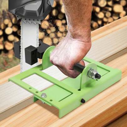 kangten Green Portable Chain Saw Mill With Steel Saw And Wood Cutting Guide