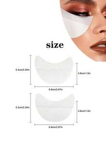 100 piezas de protectores sin pelusa para delineador de ojos, aplicación precisa de maquillaje y extensiones de pestañas postizas - protectores de sombras de ojos y herramientas de maquillaje, protectores de sombras de ojos para extensión de pestañas - almohadillas desechables y sin batería para prevenir residuos de maquillaje y proteger los ojos durante la aplicación de pestañas, ayuda para la aplicación de maquillaje | Diseño semicircular | Herramientas de belleza higiénicas