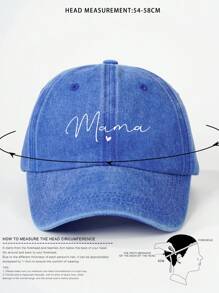 Șapcă de baseball lavabilă cu imprimeu de inimă MAMA+MINI, 2 buc., pălărie casual reglabilă cu protecție solară pentru exterior, potrivită pentru băieți și fete, călătorii de primăvară/toamnă, vacanță