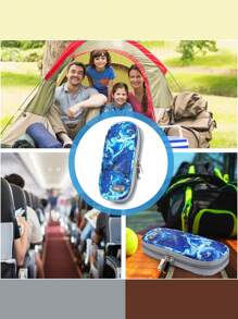 Insulin Cold Storage Travel Bag - Diabetes Cold Storage Travel Bag, Portable Medication Box For Insulin Pens And Medications, Includes 2 Ice Packs - Blue - View 7