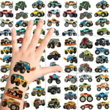 8pcs Temporary Tattoo Stickers For Luminous Monster Cars, Glowing Patterns For Big Footed Cars, Flame Off-Road Vehicles, Racing Cars, Etc., Cute Waterproof Stickers, The Best Gift For Family And Friends, Music Festivals, Parties, Holiday Body Decorations, Beautiful And Cool Fake Tattoos