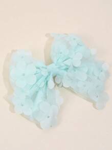 1 件女孩彩色花卉网状蝴蝶结发夹