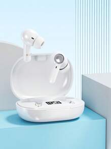 WoSD Fones de Ouvido Gêmeos WoSD, Fones de Ouvido para Casais, Fones de Ouvido Sem Fio Duplos com Estojo de Recarga, Visor LED, Controles Táteis, Isolamento Acústico, Longo Alcance, Bateria Recarregável de Polímero de Lítio, Compatível com Dispositivos Apple e Android