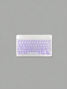 10-Inch Wireless Backlit Mini Silent Notebook Laptop Tablet Wireless Lithium-Ion Battery Keyboard, Dual-Mode Illuminated Wireless Charging Mouse, Compatible With 3 Systems (Keyboard Battery Capacity: 280mAh)