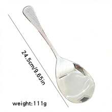 Large Stainless Steel Serving Spoon With Hammered Texture, Big Sized Ladle, Cafeteria Server Spoon,School Supplies