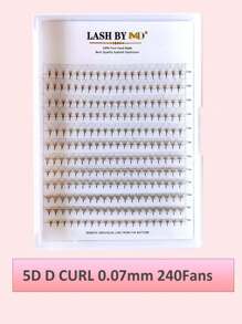 1盒168-240根预制扇形5D/10D/20D/30D/40D睫毛，尖头底座。中长款睫毛，手工制作，0.07mm D型卷翘，长度8-15mm。 - D - 查看 8