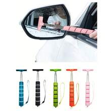 Limpiacristales para espejos laterales, Limpiacristales para espejos retrovisores de coche, Limpiacristales retráctil para espejos retrovisores de coche, Limpiacristales para espejos retrovisores de coche, Limpiacristales retráctil de vidrio auto, Limpiador de agua con varilla telescópica larga, Herramienta de limpieza portátil, Limpiacristales para espejos laterales de coche, Limpiacristales retráctil para espejos retrovisores, Accesorios portátiles para interior y exterior de vehículos para clima lluvioso y neblinoso, Limpiador de ventanas de coche portátil y cepillo para nieve