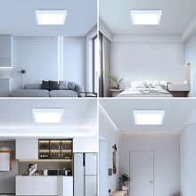 CANMEIJIA Đèn trần LED, Đèn tấm chiếu sáng gia đình, Đồ chiếu sáng trong nhà, Đèn âm trần LED, Đèn thả hiện đại tối giản, Đèn phòng tắm, 10W/20W/30W, Vuông/Tròn, Ánh sáng trắng, Lắp trần/âm trần, 110-265V, Thích hợp cho Phòng khách/Phòng ngủ/Phòng tắm/Bếp/Ban công/Phòng ăn/Hành lang/Cầu thang/Gác xép/Nhà kho/Cửa hàng/Sân/Ga ra/Sảnh/Phòng trẻ em/Lối vào. Chọn Kích thước Phù hợp Dựa trên Yêu cầu Sử dụng. - Đèn LED ốp trần - Xem 8
