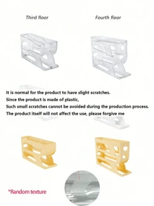 1个透明3/4层滑动式鸡蛋分配器，自动滚动防裂支架，适用于冰箱和台面，易于清洁和水洗，工业食品供应设备，节省空间的冰箱侧门储物架，厨房收纳，鸡蛋储存盒 - 彩色 - 查看 8