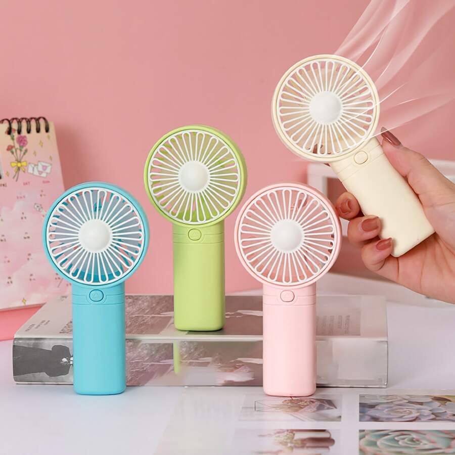 AOYI Mini Hand Fan, Battery Powered Eyelash Drying Fan, Personal Hand Fan, Summer Essentials, One-Button ON/OFF, For Office, Car Interior, School, Beach, Camping, Shopping, (Batteries Not Included)