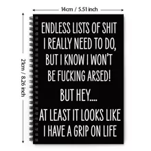 1 PC Spiral Journal Notebook, Making Lists Notebook, Funny To-Do List Design, Funny Adult Notebook Journal, Office Notebook 50 Sheets, 5.5x8.3 Inches,Christmas Gift