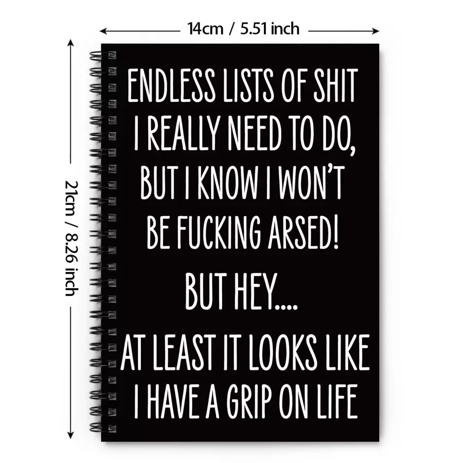 1 PC Spiral Journal Notebook, Making Lists Notebook, Funny To-Do List Design, Funny Adult Notebook Journal, Office Notebook 50 Sheets, 5.5x8.3 Inches,Christmas Gift