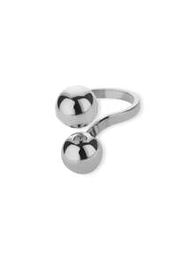1PC Exaggerated Stainless Steel Bead Ball Rings For Women Men Open Adjustable Gold Color Stainless Steel Ring Waterproof Jewelry Gift