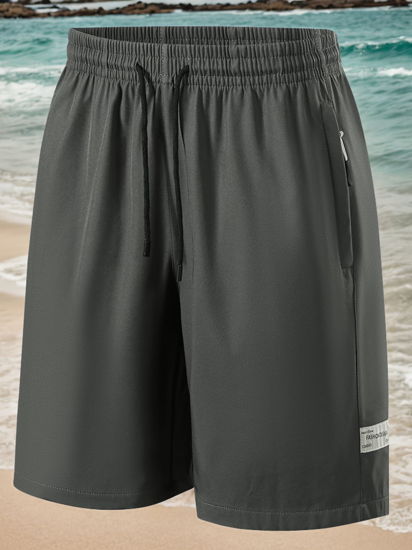 Plus Size Men's Loose Casual Lightweight Knee Length Basketball Shorts, Suitable For Summer