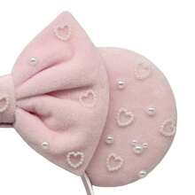 Disney Cut Out Herz Perle Schleife Haarband, Vergnügungspark Kostüm Haarreif, Party Verkleidung Haarzubehör, Haarband, Haarreifen