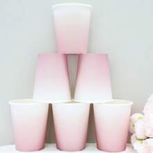 10pcs/20pcs/40pcs,9oz Disposable Paper Cups Pastel Rainbow Gradient Party Cups Drinking Cups For Party, DIY And Holiday, Multicolor Paper Cups For Wedding Party Picnic BBQ Travel And Event - Multicolor - View 8