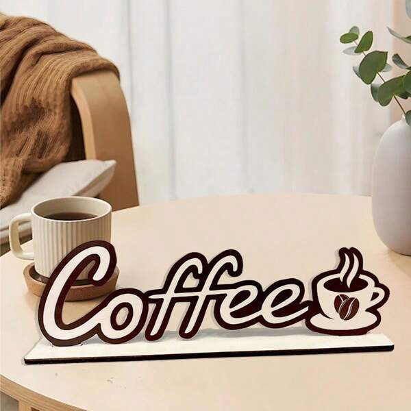 1 peça, decoração para casa, decoração de madeira para café, decoração criativa para casa, decoração tridimensional para mesa de café, presente para o dia das mães,