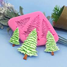 1pc Christmas Pine Tree Holly Silicone Mold, Soap Mold, Resin Molds, DIY Soft Pottery Clay Drop Glue Decorative Mold, Hand Decorative Art Tools