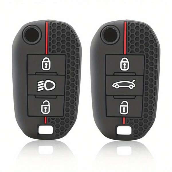 Capa de silicone para chave remota para Peugeot 208 2008 308 3008 508 408 307 4008 para Citroen C3 C4 C5 C6 C8