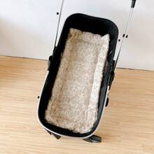 1pc Soft & Comfortable Boucle Stroller Blanket, Thickened Non-Slip Stroller Pad, Suitable For Crib & Bassinet, Reversible