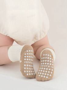 2 双婴儿/幼儿防滑点胶袜，无缝，袜鞋设计，春夏