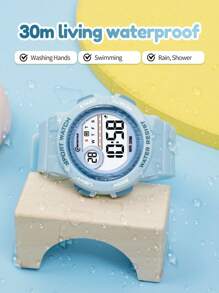 Candy Color Sports Watch For Teenagers, 30M Waterproof Swim, Luminous Alarm Clock Chronograph Shock Resistant Watch - Multicolor - View 7