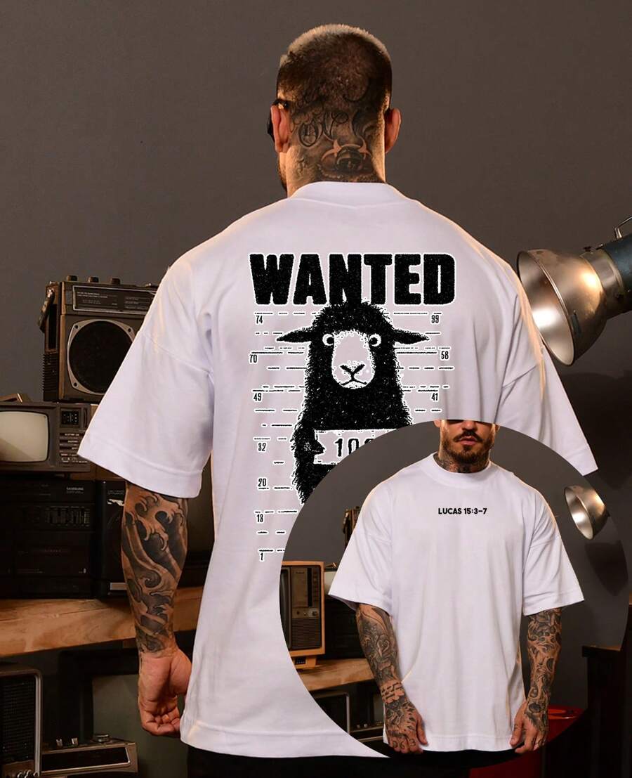 Religious T-Shirt Jesus Lost Sheep Evangelical Catholic God - trắng - Xem 1