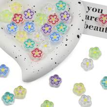 10/30/50pcs Acrylic Flower Beads For DIY Jewelry Making - Bracelet, Earring, Necklace Craft Accessories - Acrylic Flowers - View 1