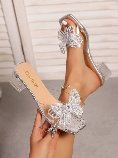 Sandales à talons hauts pour femmes, nouvelles sandales minimalistes à bout carré pour l'été, populaires en corail et perle, chaussures à talons hauts métalliques argentées, convenant pour les fêtes, les vacances, le camping, sexy, légères, pour le port en extérieur