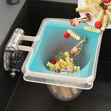 1pc Sink Strainer Rack, Kitchen Suction Cup Drain Net Rack, Multi-Function Wet And Dry Separated Garbage Filter Basket