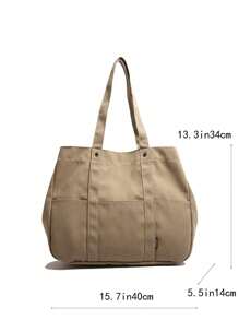 新款时尚美学多口袋手提包，大容量手提包和单肩包 - 彩色 - 查看 10