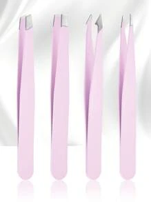 4-Piece Eyebrow Tweezer Set - Professional Stainless Steel Hair Removal And Grooming Tools, With Storage Case, Including Angled Tip Tweezers, Precision Tip Tweezers For Makeup And Lash Extension - Ideal Gift For Travel And Home Use (Black),Makeup,Cheap,Room Decor,Vanity,Travel,Bedroom,Makeup Accessories,Tweezers,Cheap,Stocking Stuffers,Makeup,Makeup Tools,Cheap Stuff,Gifts,Gifts For Women,Christmas Gifts - Black - View 11