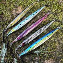 PRO BEROS PROBEROS 1PC 0.5oz/0.6oz/0.74oz/1oz/1.2oz/1.6oz Long Casting Fishing Lure, 3D Printing Laser Artificial Bait, Realistic Design Metal Jig, Fishing Tackle - COLOR D - View 4