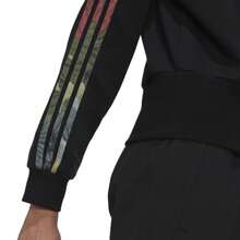 Adidas 滿版印花運動衫，黑色/Multco/Purmet，Xxs 女款