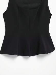 Seelio 新款春夏女装时尚可爱裙摆弹力背心 - 黑色 - 查看 9