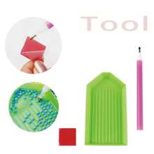 热带芙蓉风景钻石画套装，全圆钻石油画艺术品，适合休闲和家居墙壁装饰，简易 DIY 手工制作，完美礼物 - 彩色 - 查看 6