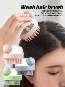 1pc Multi-Functional Shower Brush, Soft Skin-Friendly Cleansing Brush, Liquid-Addable Head Cleaning & Massage Shampoo Brush, Perfect Body Cleaning Care Tool