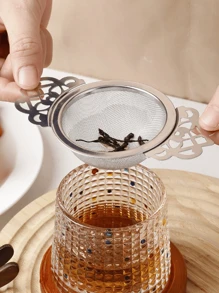 1pc Golden And Silver Stainless Steel Tea Strainers! These Stylish Tea Filters Are Amust -Have For Tea Lovers. Use Them At Home To Brew A Perfect Cup Of Loose -Leaf Tea, Or Take Them To The Office For Refreshing Break. Back To School