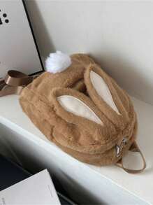 Plush Rabbit Backpack,Long Ear Rabbit Soft Plush Backpack, Large Size Women's Plush Crossbody Bag Backpack,Cartoon Bookbag For Teen Girls Lolita, Cute And Lovely. The Bag Is Made Of Skin-Friendly And Soft Plush Fabric, With Sweet Color Matching For Both Aesthetics And Security,Perfect For Daily Leisure, Parties, Dates
