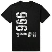 58th Birthday 58 Years Man Woman Retro Vintage 1966 Gift T Shirts Summer Father Mother Husband Cotton Streetwear T-Shirt - Black - View 1