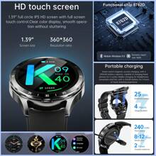 GUHUAVMI 2024 New Men's Smart Watch Earphone 2-In-1 Newly Upgraded Version X10, Wireless Call (Make/Answer Call), 1.39 Inch(3.53cm) HD Full Touch Screen, Heart Rate Monitoring, Shake And Take Photos, Call Reminder/Rejection, Information Push, Multi Sport Mode,Weather,NFC Access Control, Women's Fitness Smartwatch, Best Gifts