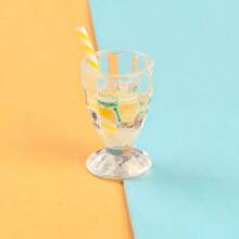 New Bestselling Dollhouse Realistic Food Doll Fruit Drink Straw Cup, Mini Doll House Scene Accessories, Glow-In-The-Dark Plastic Cup