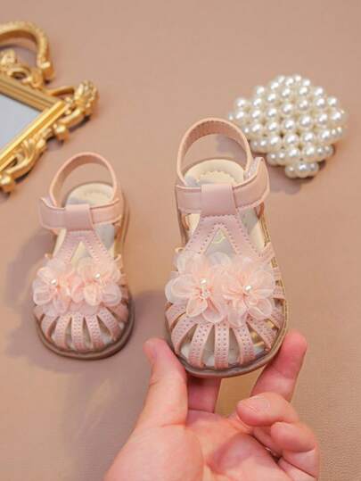 1 双婴儿舒适软底凉鞋，时尚新款儿童女童平底凉鞋