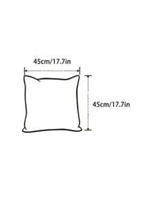 1 件黑色月亮和星星条纹图案枕套，简约风格方形枕套适合客厅、卧室家居装饰，四季皆宜
