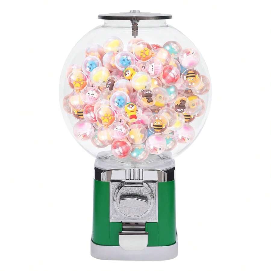 SHZICMY Vending Machine, Mini Capsule Toys Vending Machine For Business, Commercial Candy Gumball Machine Huge Load Capacity, Perfect For Game Stores And Retail Stores Green (US Stock)