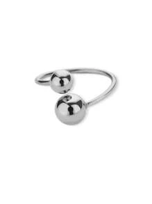 1PC Exaggerated Stainless Steel Bead Ball Rings For Women Men Open Adjustable Gold Color Stainless Steel Ring Waterproof Jewelry Gift