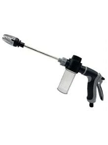 1 pieza Pistola rociadora de lavadora de alta presión, boquilla de metal ajustable, limpiadora de espuma de nieve de plástico para automóvil, botella de jabón limpiador de jardín, cabezal rociador de tanque de espuma de lavado de automóviles de alta presión, para lavado de automóviles, riego de jardín, cuidado del césped