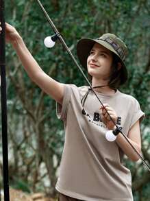 1pc 2025 Spring/Summer New Colorful Striped Bucket Hat, Unisex, Fashion Casual Outdoor Travel Hiking Fishing Sun Protection Wide Brim Sweat-Absorbing - Multicolor - View 4