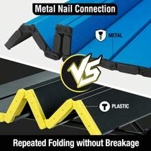 VILLEY Portable Camping Table With Adjustable Legs, Lightweight Aluminum Folding Beach Table With Carrying Bag For Outdoor Cooking, Picnic, Beach, Backyards, BBQ And Party - 藍色 - 查看 4