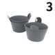 3 piezas grises
